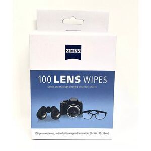 Zeiss Pre-Moistened Lens Cloths Wipes 100 Glasses Camera Phone Cleaning Electron